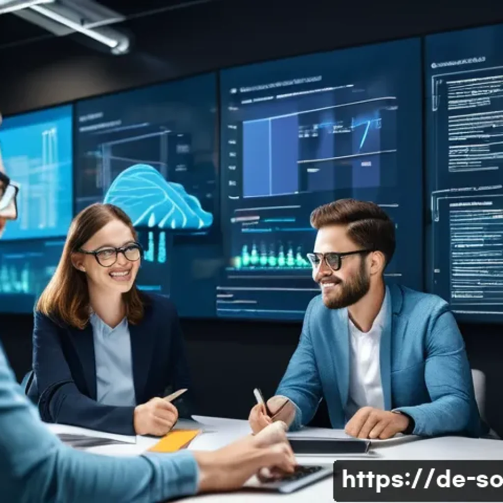 CI CD 파이프라인 구축 시 일반적인 질문 - **Prompt 1: CI/CD as a Collaborative Philosophy**
"A diverse team of software developers, produc...